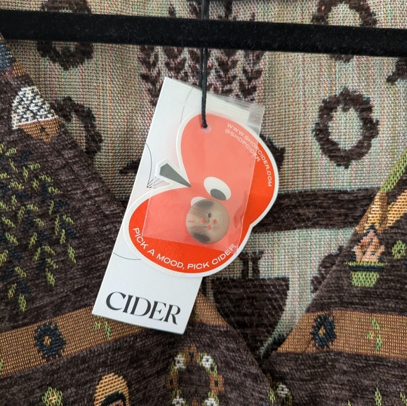 NWT Cider Jacquard Cottagecore Print Vest Top and Mini Skirt Set sz 1XL - Picture 12 of 13
